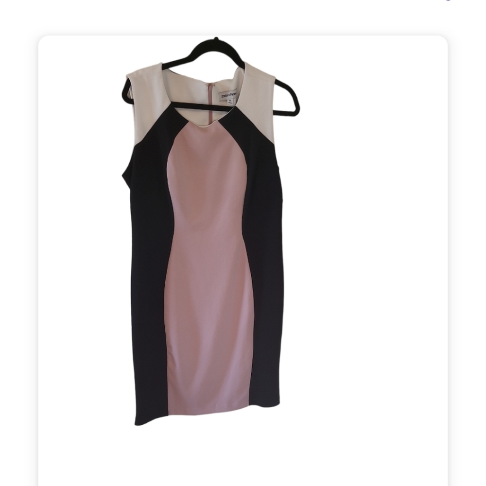 Shelby and Palmer  black, pink, and white sleeveless dress. Size 16.